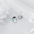 wholesale 925 Sterling Silver Heart-Shaped Penguin Stud Earrings Gift for Women and Teenagers-0-3