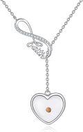 wholesale 925 Sterling Silver Heart with Mustard Seed and Faith Necklace - Irish Celtic Jewelry for Women-0-0