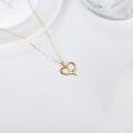 wholesale 14K Gold Infinity Heart Pendant I love you forever Necklace for Women - Real 14K Gold Chain & Charm Set (18)-0-4
