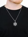 TOUPOP 925 Sterling Silver Jewish Star Of David Necklace Pendant Gift-0-4
