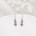wholesale 925 Sterling Silver Natural Turquoise & Moonstone with Moss Agate Drop Earrings Wholesale for Women-0-2