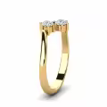 TOUPOP 10k/14k/18k Gold Moissanite Personalized Name Engraved Eternity Wedding Band Ring-0-2