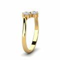 TOUPOP 10k/14k/18k Gold Moissanite Personalized Name Engraved Eternity Wedding Band Ring-0-2