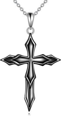wholesale 925 Sterling Silver Origami Cross Pendant Necklace Jewelry for Women and Men-B.Cross
