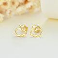 wholesale 14k Gold Elegant Heart-shaped Earrings-0-2