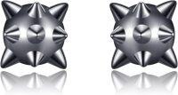 wholesale 925 Sterling Silver Studs with Spikes and Eyes - Gothic Style Earrings for Men Women-black spike