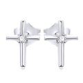 wholesale 14k Gold Cross Moissanite Stud Earrings For Women-0-4