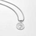wholesale 925 Sterling Silver St Benedict Medal Necklace for Men Women Catholic Jewelry Protection Gift 36 Chain-0-1