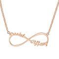 TOUPOP 10k/14k/18k Solid Gold Infinity Name Necklace-0-2