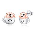 wholesale 925 Sterling Silver Cute Otter Charm Pendant For Bracelets Necklaces Jewelry Making-0-1