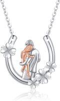 wholesale 925 Sterling Silver Angel and Child Clover Pendant Luck s for Girls-0-0