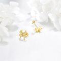 wholesale 10K Gold Spider Stud Earrings - Fine for Women & Girls-0-3