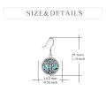 wholesale 925 Sterling Silver Larimar Tree of Life Dangle Earrings Birthstone s for Women Girls-0-45