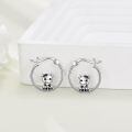 wholesale 925 Sterling Silver Cow Animal Hoop Earrings for Women - Cute Farm s-0-3