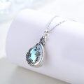 wholesale 925 Sterling Silver Moonstone Urn Necklace for Ashes Daisy/Rose/Tree Teardrop Pendant Memorial Jewelry Keepsake Gifts for Mother Grandma w/Funnel Filler -0-1