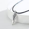 wholesale 925 Sterling Silver Arrowhead Pendant with Knotwork Design Norse Viking Jewelry for Men & Women-0-1