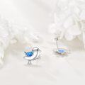 wholesale 925 Sterling Silver Blue Opal Bird Stud Earrings for Women Girls Minimalist  48x36mm-0-3