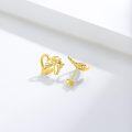 wholesale Gold 925 Sterling Silver Heart-Shaped Horse Studs for Women-0-1