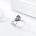wholesale 925 Sterling Silver Adjustable Mountain Mushroom Mermaid Open Ring for Women Girls-0-4