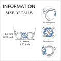wholesale 925 Sterling Silver Blue CZ Infinity Love Heart Clover Pendant Necklace-0-4