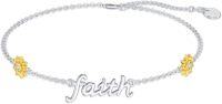 wholesale 925 Sterling Silver Sunflower Faith Bracelet for Women-Sunflower