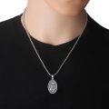 wholesale 925 Sterling Silver Grim Reaper Pendant Necklace  - Religious Protection Charm Jewelry for Men-0-1