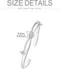 wholesale 925 Sterling Silver Infinity Knot Bar Bangle with Cubic Zirconia - Elegant  for Women-0-4