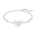 TOUPOP Sterling Silver Beaded Celtic Infinity Butterfly Anklet-0-0