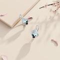 wholesale 925 Sterling Silver Moonstone Black Cat Tree of Life Dragonfly Infinity Drop Earrings-0-2