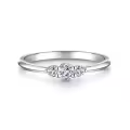 TOUPOP Sterling Silver Moissanite Couples Rings Wedding Band Sets-0-1