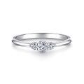 TOUPOP Sterling Silver Moissanite Couples Rings Wedding Band Sets-0-1