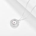 wholesale 925 Sterling Silver Compass Birthstone Necklace - 24mm, 18-20 Chain, Hypoallergenic, Gift for Women-0-3