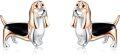 wholesale 925 Sterling Silver Basset Hound Stud Earrings for Women - Cute Dog Mom Gift Ideas-0-0