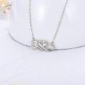 wholesale 14K Rose Gold Diamond Heart Infinity Pendant Necklace for Women 18 inch-0-8