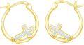 wholesale 925 Sterling Silver Opal Cross Huggie Hoop Earrings for Women and Girls-0-0