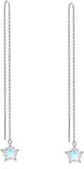 wholesale 925 Sterling Silver Moonstone Star Drop Earrings for Women-0-0