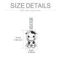wholesale 925 Sterling Silver Cute Cow Charm With Heart Crystal-0-39