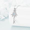 wholesale 925 Sterling Silver Moonstone Key Pendant Necklaces for Women - Unique Gift Ideas-0-3