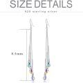 wholesale 925 Sterling Silver with Swarovski Elements Crystal Drop Dangle Earrings-0-5