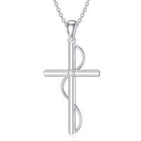 wholesale 925 Sterling Silver Cross Pendant With Zircon Accent-Type 13