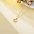 wholesale 14K Gold A Heart Initial Necklace 18 Adjustable Chain-0-3