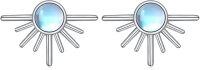 wholesale 925 Sterling Silver Gold Moonstone Starburst Stud Earrings for Women and Girls-White Gold