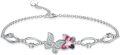 wholesale  Sterling Silver Crystal Butterfly Bracelet for Women Teens -0-0