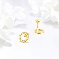 wholesale 14k Gold Round Hoop Earrings Wholesale Elegant And Minimalist Design For Everyday Wear-0-1