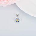 wholesale 925 Sterling Silver Snowflake Blue Crystal Yellow CZ Dangle Belly Button Rings for Women-0-2