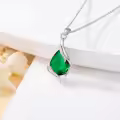 TOUPOP 925 Sterling Silver Teardrop Birthstone Pendant Fine Jewelry Gift-0-3