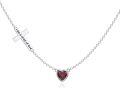 wholesale 925 Sterling Silver Cross Heart Garnet Pendant Necklace for Women Christian s-0-0