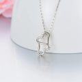 wholesale 14K Gold Infinity Heart Necklace with Cubic Zirconia Pendants for Women-0-1