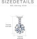 wholesale 14K White Gold Plated Sterling Silver Moissanite 1 2ct Lotus Necklace for Women-0-3
