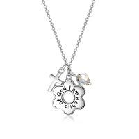 wholesale 925 Sterling Silver Daisy Child of God Necklace for Girls Baptism Communion Birthday-Aurora Borealis-Color Changing
